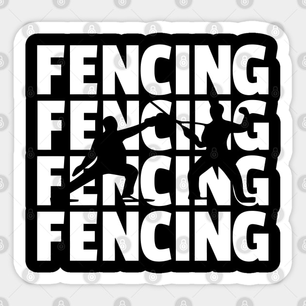 Men Fencing Silhouette Sword Foil Sticker by tanambos